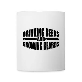Boire des bières et faire pousser la barbe 4 - Mug blanc - blanc - Devant