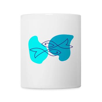 Fish One Line Drawing - Tasse - Weiß - Vorne
