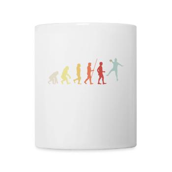 Handball Evolution Retro Handballer Vintage - Tasse - Weiß - Vorne