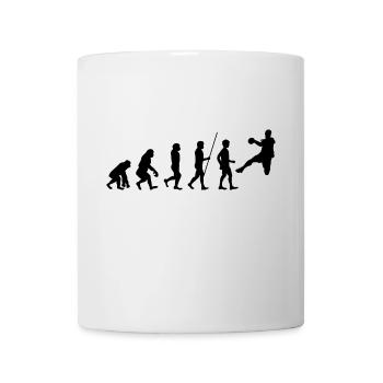 Handballer Evolution Geschenk Handball schwarz - Tasse - Weiß - Vorne