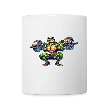 Frog Toad Toad Barbell Gym Fitness Workout - Mug - white - Front