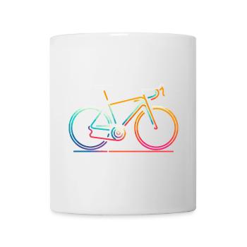 Vibrant Cycling Line Art - Mug - white - Front