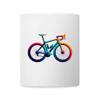 Lebendiger Regenbogen Radfahren Illustration - Tasse - Weiß - Vorne