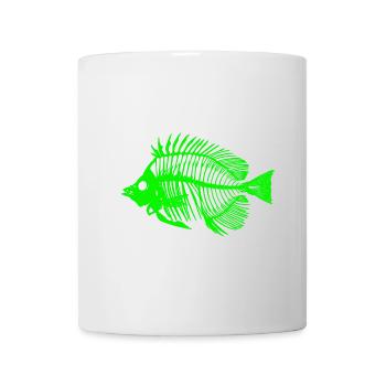 Conception de squelette de poisson brillant - Mug blanc - blanc - Devant