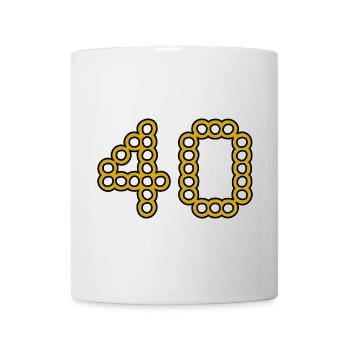 40. 40 YEARS. 40th ANNIVERSARY. 40 YEARS ANNIVERSARY. - Mug - white - Front
