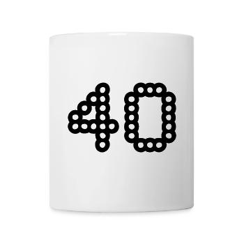 40. 40 ANNI. 40° ANNIVERSARIO. 40 ANNI. - Tazza - bianco - Fronte