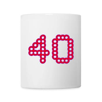 40. 40 ANS. 40e ANNIVERSAIRE. ANNIVERSAIRE 40 ANS. - Mug blanc - blanc - Devant