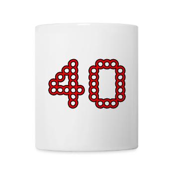 ANNIVERSARY. HAPPY BIRTHDAY. HAPPY BIRTHDAY. - Mug - white - Front