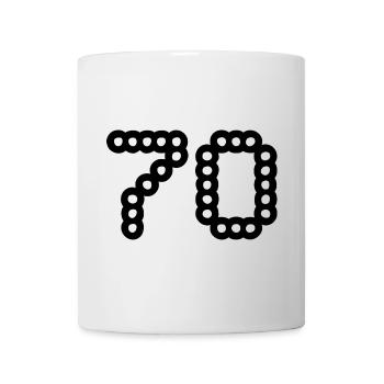 70. 70 ANS. 70e ANNIVERSAIRE. ANNIVERSAIRE 70 ANS. - Mug blanc - blanc - Devant