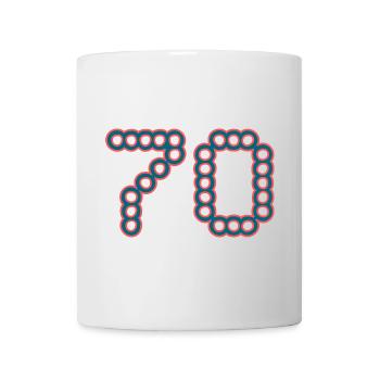 70. 70 ANS. 70e ANNIVERSAIRE. ANNIVERSAIRE 70 ANS. - Mug blanc - blanc - Devant