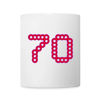 70. 70 ANS. 70e ANNIVERSAIRE. ANNIVERSAIRE 70 ANS. - Mug blanc - blanc - Devant