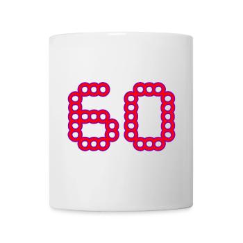 60. 60 YEARS. 60th ANNIVERSARY. 60TH BIRTHDAY. - Mug - white - Front