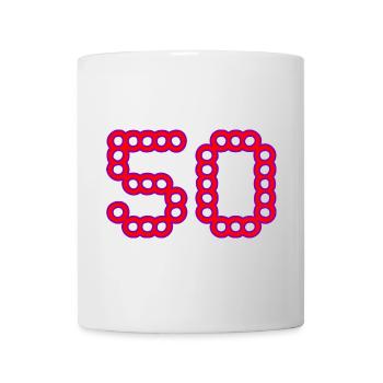 50. 50 YEARS. 50th ANNIVERSARY. 50 YEARS ANNIVERSARY. - Mug - white - Front