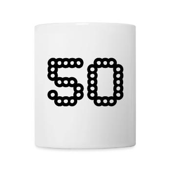 50. 50 YEARS. 50th ANNIVERSARY. 50 YEARS ANNIVERSARY. - Mug - white - Front