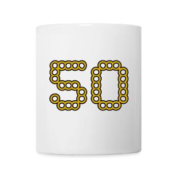 50. 50 JAHRE. 50-JÄHRIGES JUBILÄUM. 50-JÄHRIGES JUBILÄUM. - Tasse - Weiß - Vorne