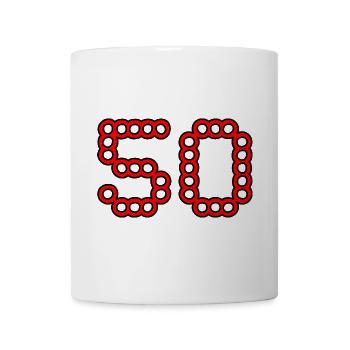50. 50 JAHRE. 50-JÄHRIGES JUBILÄUM. 50-JÄHRIGES JUBILÄUM. - Tasse - Weiß - Vorne