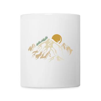 retro Berge Landschaft Natur vintage Berg wandern - Tasse - Weiß - Vorne