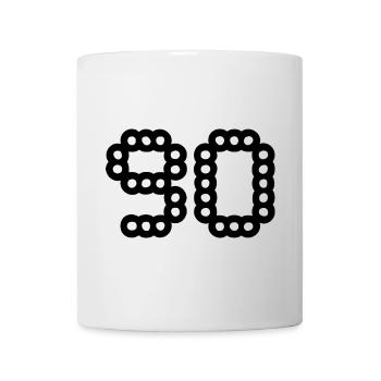 90. 90 ANS. 90e ANNIVERSAIRE. ANNIVERSAIRE 90 ANS. - Mug blanc - blanc - Devant