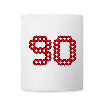 ANNIVERSARY. HAPPY BIRTHDAY. HAPPY BIRTHDAY. - Mug - white - Front