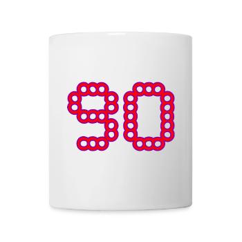90. 90 ANS. 90e ANNIVERSAIRE. ANNIVERSAIRE 90 ANS. - Mug blanc - blanc - Devant