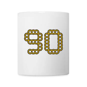 90. 90 ANS. 90e ANNIVERSAIRE. ANNIVERSAIRE 90 ANS. - Mug blanc - blanc - Devant