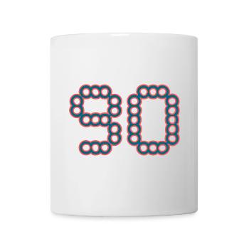 90. 90 ANS. 90e ANNIVERSAIRE. ANNIVERSAIRE 90 ANS. - Mug blanc - blanc - Devant
