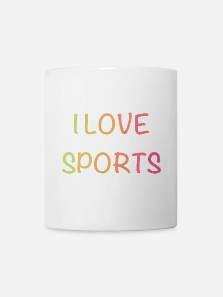 J’adore le sport – Police en dégradé coloré - Mug blanc - blanc
