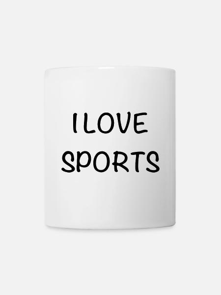 I love sports - Tasse - Weiß