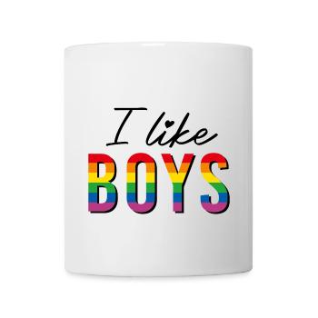 LGBTQIA+ I like girls Regenbogen Flagge schwul - Tasse - Weiß - Vorne