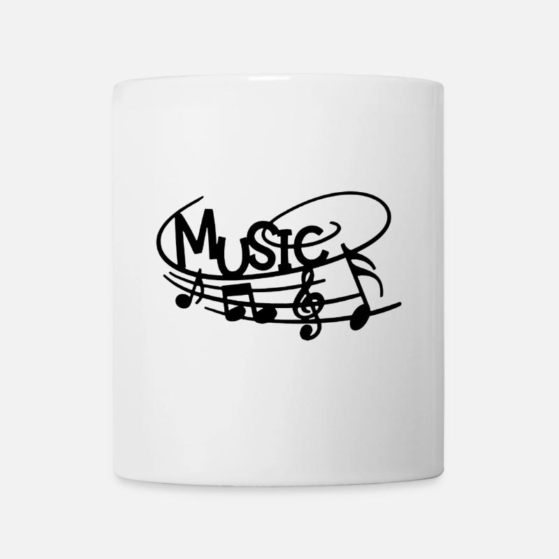 la musique dans la peau (noir) - Mug blanc - blanc