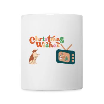 Hund vor dem Fernseher - Tasse - Weiß - Vorne