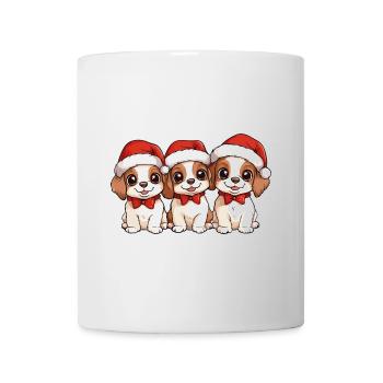 Chiens Noël Mignon Mignon Noël Noël - Mug blanc - blanc - Devant