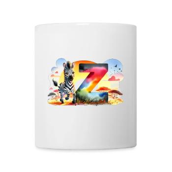 W wie Savannah Zebra - Tasse - Weiß - Vorne