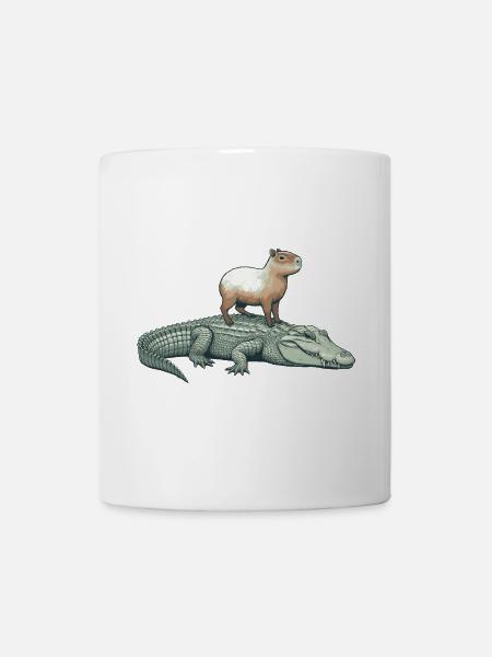 Capy & Croc Dreamteam - Tasse - Weiß