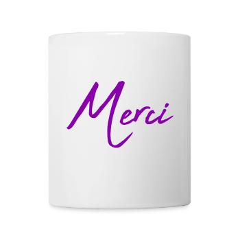 MERCI. MAÎTRESSE. MAÎTRE. MERCI MAÎTRESSE - Mug blanc - blanc - Devant