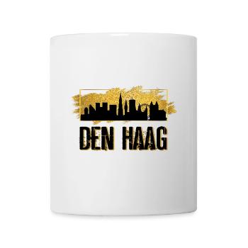 Den Haag Niederlande Holland Skyline Stadt Gold - Tasse - Weiß - Vorne