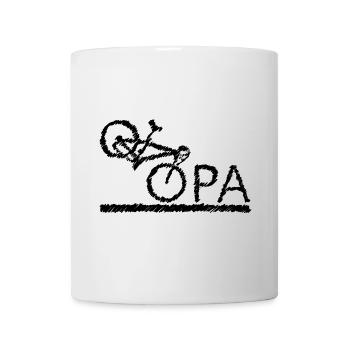 bester Opa Fahrrad Mountainbike Radeln Kritzeln - Tasse - Weiß - Vorne