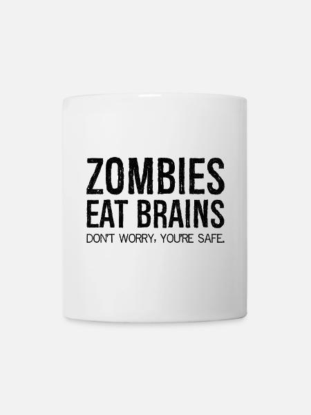 les zombies mangent des cerveaux - Mug blanc - blanc