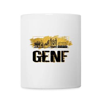 Genf Schweiz Stadt Skyline Heimat Liebe Gold - Tasse - Weiß - Vorne