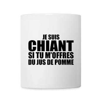 Man who loves Apple Juice. Funny Design Humor - Mug - white - Front