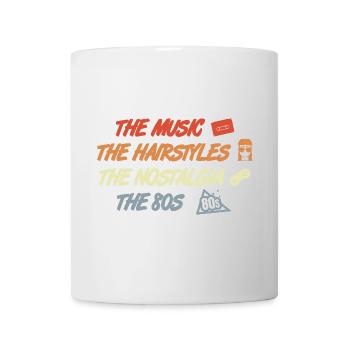 Music Hairstyles Nostalgia 80s - Mug - white - Front