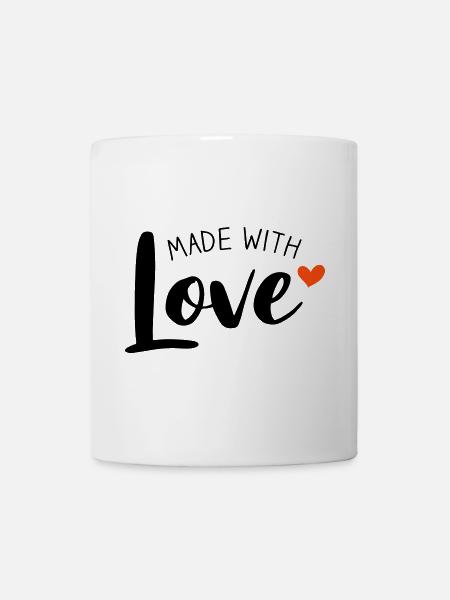Made With Love bicolore - Mug blanc - blanc