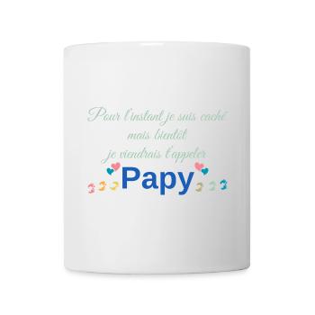 Futur Papy. Fête grand-père. Annonce grossesse - Mug blanc - blanc - Devant