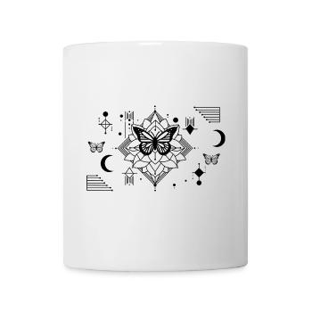 Geometric Butterfly Silhouettes - Mug - white - Front