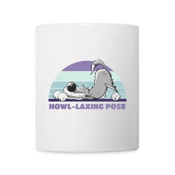 Wolf Yoga Howl-Laxing Pose - Mug - white - Front