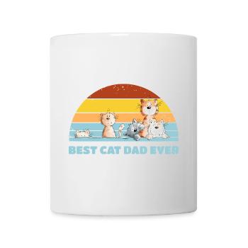 Meilleur chat papa chats papa papa vintage amoureux des chats - Mug blanc - blanc - Devant