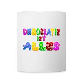 AfD stoppen gegen rechts Demokratie Vielfalt links - Tasse - Weiß - Vorne