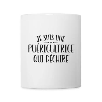 Ich bin eine Kinderbetreuerin, die rockt - Tasse - Weiß - Vorne