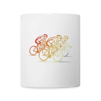 Vintage Rennradfahrer - Tasse - Weiß - Vorne