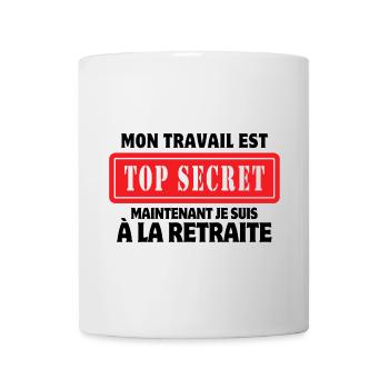 retraite, je suis retraitée, je suis retraité - Mug blanc - blanc - Devant